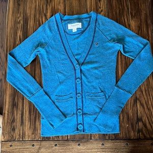 GUC American Eagle teal cotton cardigan